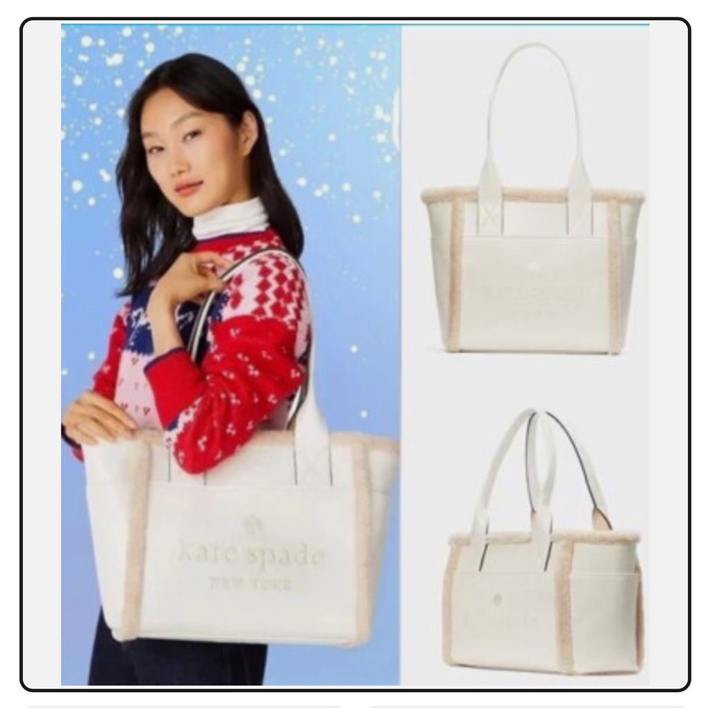 Kate Spade Cream And Tan Tote Bag